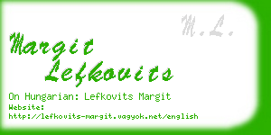 margit lefkovits business card